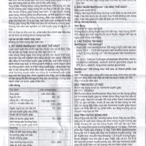 Thuốc Berlthyrox 100 Menarini điều trị thiểu năng tuyến giáp (4 vỉ x 25 viên)