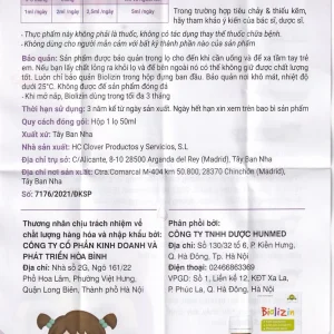 Siro Biolizin tăng cường sức đề kháng cho cơ thể (50ml)