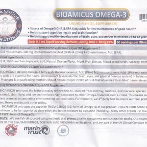 Thực phẩm bảo vệ sức khỏe Bioamicus Omega-3 hỗ trợ tốt cho mắt và não (30ml)