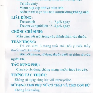 Men tiêu hoá sống Biosubtyl DL Davac điều trị tiêu chảy, viêm đại tràng, rối loạn tiêu hoá (25 gói)