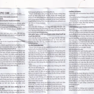 Thuốc Bivitanpo 100 BV điều trị tăng huyết áp mức độ nhẹ và vừa (3 vỉ x 10 viên)