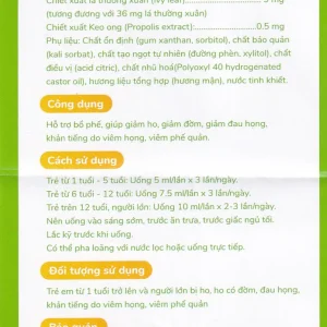 Siro Bổ Phế Lábebé 120ml hỗ trợ bổ phế, giảm ho, giảm đờm, giảm đau họng