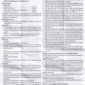 Viên sủi Calci D-Hasan điều trị loãng xương, bổ sung Canxi và Vitamin D (18 viên)