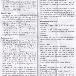 Viên sủi Calcium Hasan 500mg phòng và hỗ trợ điều trị bệnh loãng xương (20 viên)