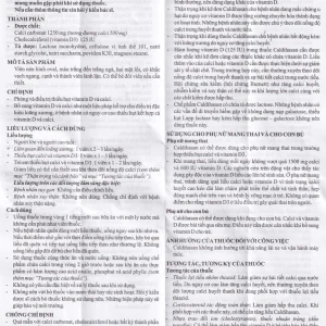 Thuốc Caldihasan Hasan phòng và điều trị thiếu hụt vitamin D, canxi (3 vỉ x 10 viên)