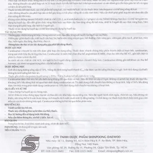 Thuốc Cancetil 8mg Shinpoong Daewoo điều trị tăng huyết áp (30 viên)