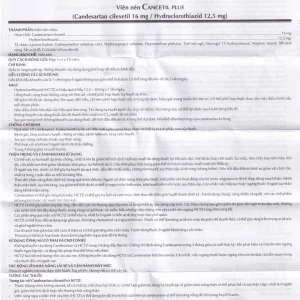 Thuốc hạ huyết áp Cancetil Plus Shinpoong Deawoo điều trị tăng huyết áp (3 vỉ x 10 viên)