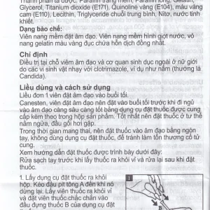 Viên đặt âm đạo Canesten 1 Day 500mg Bayer điều trị viêm âm đạo và cơ quan sinh dục ngoài (1 vỉ x 1 viên)