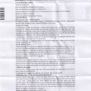 Thuốc Carbatol 200 Torrent điều trị bệnh động kinh cục bộ (10 vỉ x 10 viên)