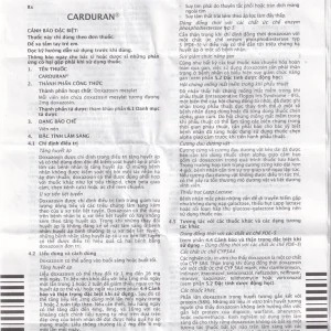 Thuốc Carduran 2mg Pfizer điều trị tăng huyết áp, u xơ tiền liệt tuyến (1 vỉ x 10 viên)
