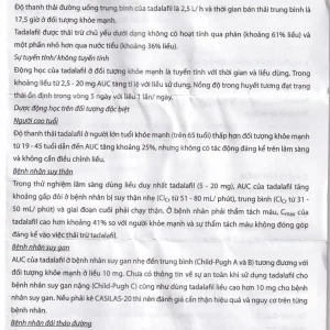 Thuốc Casilas-20 Davipharm điều trị rối loạn cương dương (2 vỉ x 2 viên)