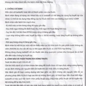 Thuốc Casilas-20 Davipharm điều trị rối loạn cương dương (2 vỉ x 2 viên)