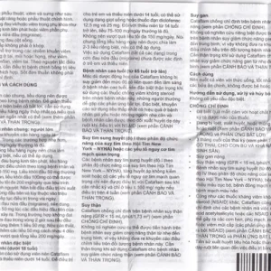 Thuốc Cataflam 25 Novartis điều trị đau sau chấn thương, viêm và sưng do bong gân (1 vỉ x 10 viên)