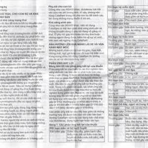 Thuốc Cataflam 25 Novartis điều trị đau sau chấn thương, viêm và sưng do bong gân (1 vỉ x 10 viên)