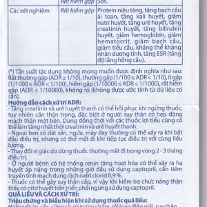 Thuốc Captopril 25mg Domesco điều trị tăng huyết áp, suy tim, nhồi máu cơ tim (10 vỉ x 10 viên)