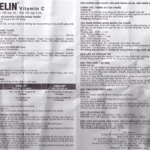 Siro Ceelin United bổ sung vitamin C, tăng cường sức đề kháng (120ml)