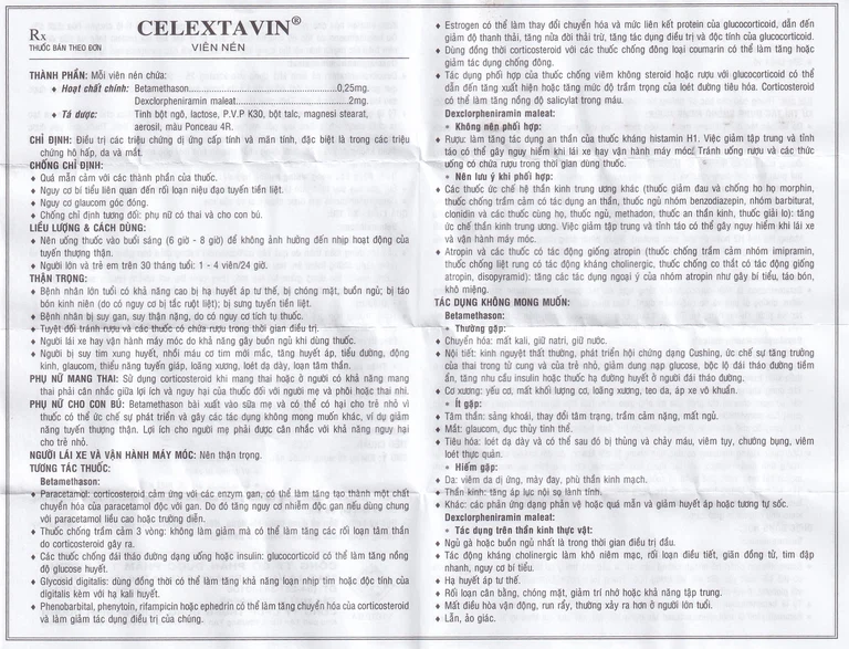 Thuốc Celextavin Vidipha điều trị dị ứng cấp tính và mãn tính (100 viên)