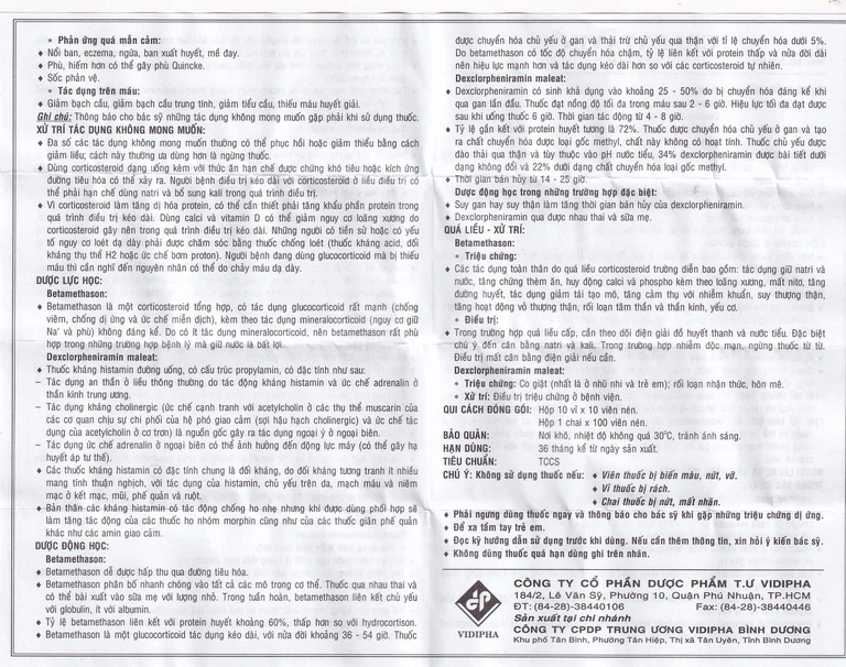 Thuốc Celextavin Vidipha điều trị dị ứng cấp tính và mãn tính (100 viên)