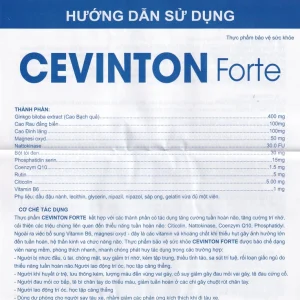 Viên uống Cevinton Forte giúp bổ sung dưỡng chất cho não, tăng cường lưu thông máu (30 viên)