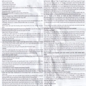 Thuốc nhỏ mắt Ciprofloxacin 0.3% Dược 3-2 điều trị loét giác mạc (5ml)