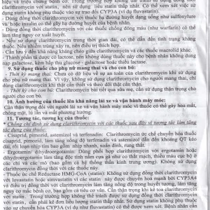 Thuốc Clarithromycin 500mg Quapharco điều trị nhiễm khuẩn đường hô hấp (2 vỉ x 5 viên)
