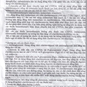 Thuốc Clarithromycin 500mg Quapharco điều trị nhiễm khuẩn đường hô hấp (2 vỉ x 5 viên)