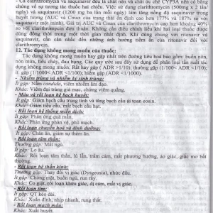 Thuốc Clarithromycin 500mg Quapharco điều trị nhiễm khuẩn đường hô hấp (2 vỉ x 5 viên)
