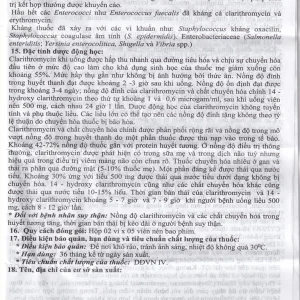 Thuốc Clarithromycin 500mg Quapharco điều trị nhiễm khuẩn đường hô hấp (2 vỉ x 5 viên)
