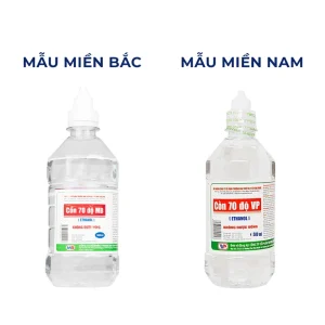 Cồn 70 độ Vĩnh Phúc dùng để diệt khuẩn dụng cụ y tế, bề mặt trong y tế (500ml)
