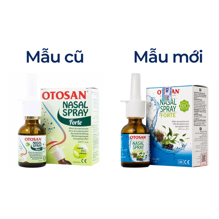 Dung dịch xịt mũi Otosan Nasal Spray Forte hỗ trợ điều trị viêm mũi, viêm xoang (30ml)