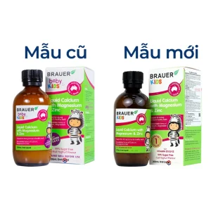 Siro Brauer Baby Kids Liquid Calcium With Magnesium And Zinc 200ml hỗ trợ xương, răng chắc khỏe