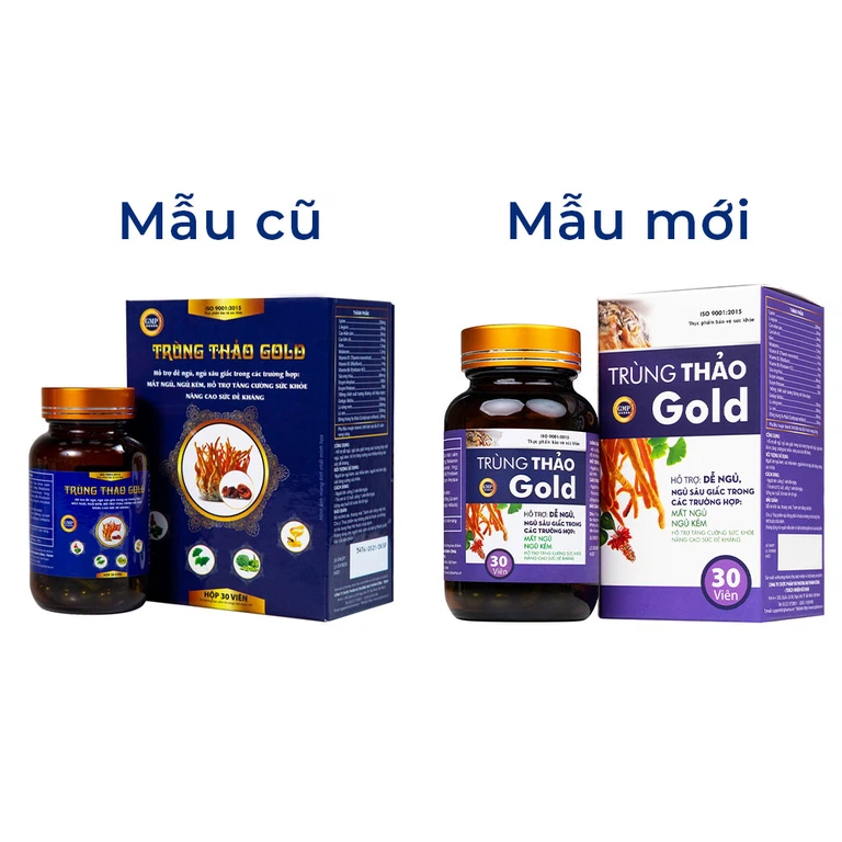 Viên uống Trùng Thảo Gold Thành Công hỗ trợ dễ ngủ, ngủ sâu giấc (30 viên)