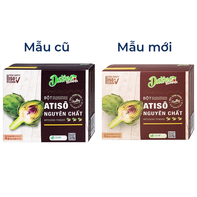 Bột Atisô nguyên chất Datino hỗ trợ mát gan, giải độc cơ thể (3g x 15 gói)
