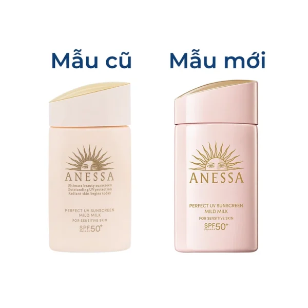 Sữa chống nắng dịu nhẹ cho da nhạy cảm Anessa Perfect UV Sunscreen Mild Milk SPF 50+ PA++++ (60ml)