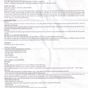 Dung dịch D-Cure 25000IU SMB phòng và điều trị thiếu vitamin D (1 vỉ x 4 ống)