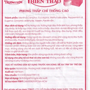 Dầu Cù Là Phong Thấp Chỉ Thống Cao Thiên Thảo 30g Trường Sơn giảm đau thần kinh tọa, phong thấp, đau khớp (12 lọ)