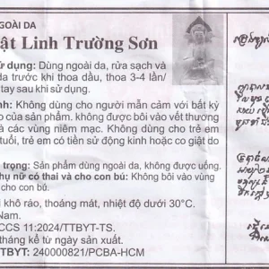 Dầu Phật Linh 1.5ml Trường Sơn dùng hỗ trợ trường hợp cảm cúm, cảm ho, nhức đầu, nghẹt mũi (10 chai)