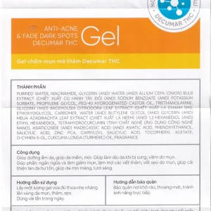 Gel chấm mụn, mờ thâm Decumar Advance THC 20g dưỡng ẩm da, da mềm, mịn