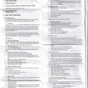 Thuốc tiêm Depo Medrol 40mg Pfizer chống viêm và điều trị các rối loạn về máu, ung thư (1 lọ x 1ml)