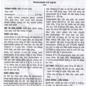 Siro Deslotid OPV trị viêm mũi dị ứng, phản ứng dị ứng da (60ml)