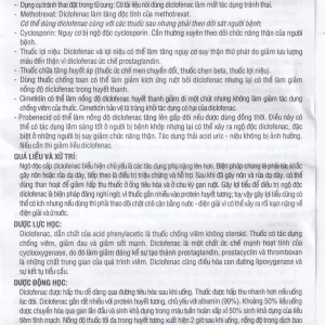 Thuốc Diclofenac 75 Uphace điều trị dài ngày viêm khớp mạn, thoái hóa khớp (10 vỉ x 10 viên)