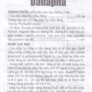 Thuốc Diệp Hạ Châu Danapha tăng cường chức năng gan (90 viên)