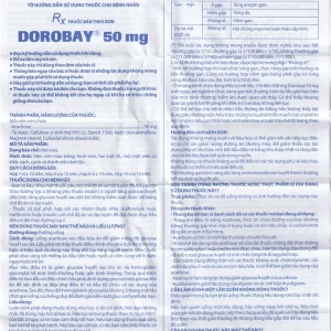 Thuốc Dorobay 50mg Domesco điều trị đái tháo đường típ 2 (3 vỉ x 10 viên)