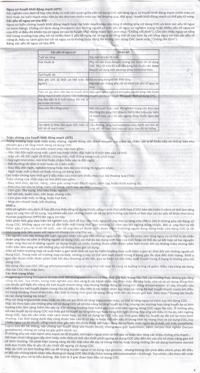 Thuốc tránh thai hằng ngày Drosperin Abbott (1 vỉ x 28 viên)