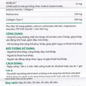 Viên nang cứng Dưỡng khớp Thái Minh giúp giảm nguy cơ thoái hóa khớp (2 vỉ x 10 viên)