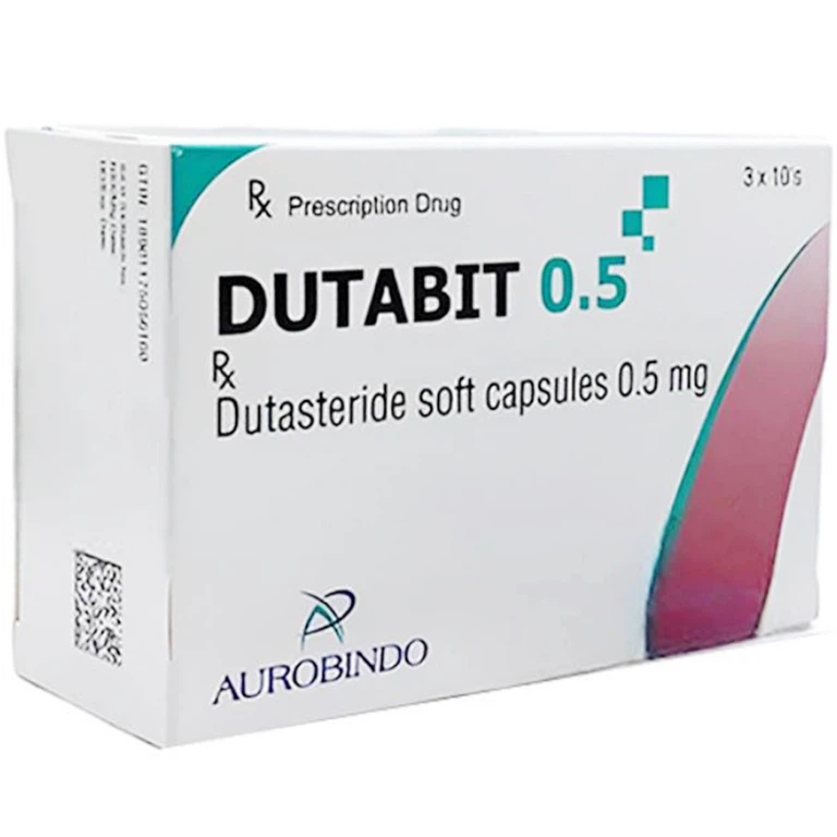 Thuốc Dutabit 0.5 Aurobindo điều trị phì đại tiền liệt tuyến từ trung bình đến nặng (3 vỉ x 10 viên)