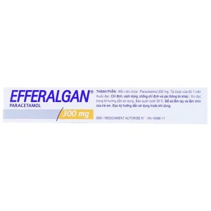 Thuốc đạn Efferalgan 300mg UPSA SAS giảm đau, hạ sốt (10 viên)