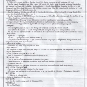 Thuốc bột Enterobella Mekophar điều trị và phòng ngừa rối loạn vi sinh đường ruột (25 gói x 1g)