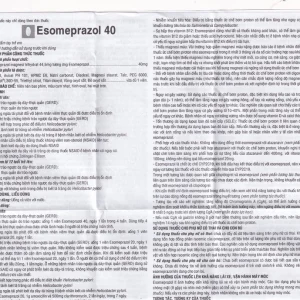 Thuốc Esomeprazol 40 Tv.Pharm điều trị loét dạ dày, trào ngược dạ dày, thực quản (3 vỉ x 10 viên)