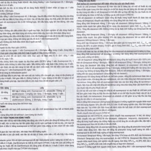 Thuốc Esomeprazol 40 Tv.Pharm điều trị loét dạ dày, trào ngược dạ dày, thực quản (3 vỉ x 10 viên)